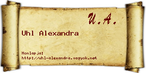 Uhl Alexandra névjegykártya